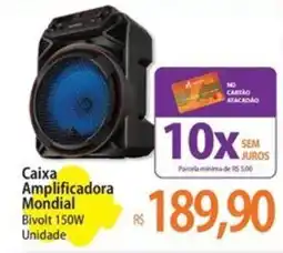 Atacadão Caixa Amplificadora Mondial oferta