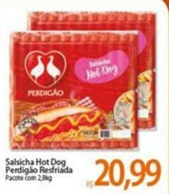 Atacadão Salsicha Hot Dog Perdigao Resfriada 2.8kg oferta