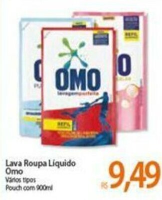 Atacadão Lava Roupas Liquido Omo 900ml oferta