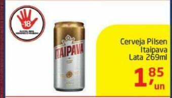 Cerveja pilsen itaipava lata 269ml
