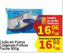 Tenda Atacado Cação em postas congelado profsea 800g oferta