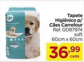 Carrefour Tapete Higiênico P- Cães Carrefour 60cmx60cm oferta