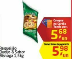 Tenda Atacado Requeijão queijo & sabor bisnaga 1.5kg oferta