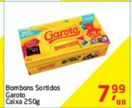 Tenda Atacado Bombons sortidos garoto caixa 250g oferta