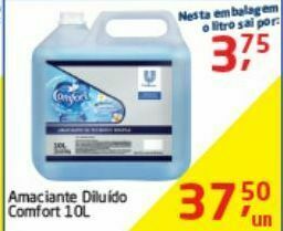 Amaciante diluído comfort 10l