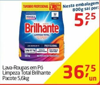 Tenda Atacado Lava-roupas em pó brilhante 5.6kg oferta