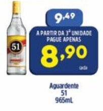 Arena Atacado Aguardente 51 965ml oferta
