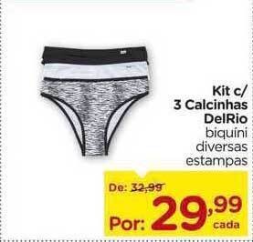 Carrefour Kit C- 3 Calcinhas Delrio oferta