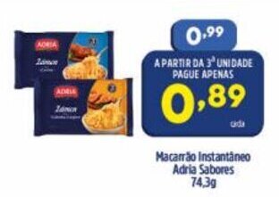 Arena Atacado Macarrao Instantaneo Adria Sabores 74.3g oferta