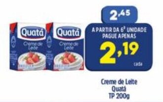 Arena Atacado Creme de Leite Quata TP 200g oferta