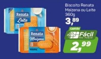 Arena Atacado Biscoito Renata Maizena ou Leite 360g oferta