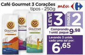 Carrefour Café Gourmet 3 Corações 250g oferta