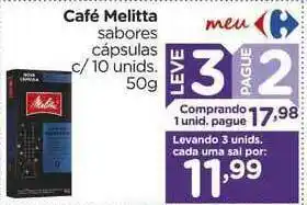 Carrefour Café Melitta Leve 3 Pague 2 50g oferta