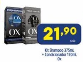 Arena Atacado Kit Shampoo 375ml + Condicionador 170ml Ox oferta