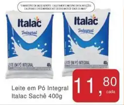 Mineirão Atacarejo Leite em Pó Integral Italac Sachê oferta