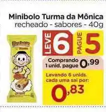 Carrefour Minibolo Turma Da Mônica Leve 6 Pague 5 40g oferta