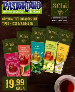Supermercado Pastorinho Cápsula três corações chá tipos oferta