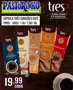 Supermercado Pastorinho Cápsula três corações café tipos oferta