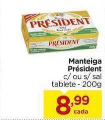 Carrefour Manteiga Président 200g oferta