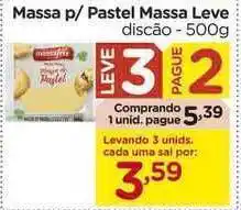 Massa P- Pastel Massa Leve Leve 3 Pague 2 500g