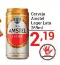 X Supermercados Cerveja Amstel Lager Lata oferta