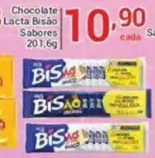 X Supermercados Chocolate Lacta Bisão Sabores oferta