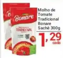 X Supermercados Molha de Tomate Tradicional Bonare Sache oferta