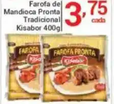 X Supermercados Farofa de Mandioca Pronta Tradicional Kisabor oferta