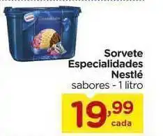 Carrefour Sorvete Especialidades Nestlé 1L oferta
