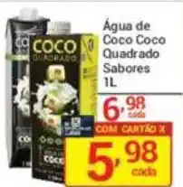 X Supermercados Água de Coco Coco Quadrado Sabores oferta
