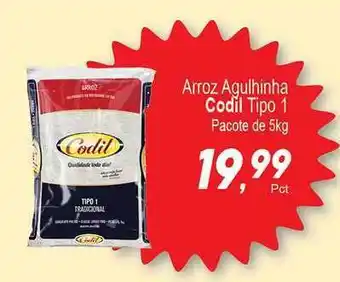 Villefort Atacadista Arroz Agulhinha Codil Tipo 1 Pacote 5kg oferta
