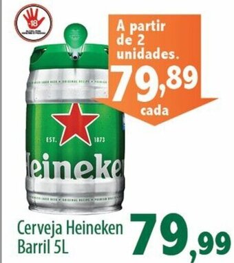 Econômico Atacadão Cerveja Heineken Barril 5L oferta