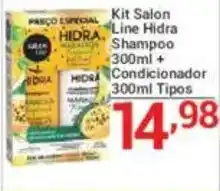 Kit Salon HIDRA Line Hidra Shampoo + Condicionador Tipos