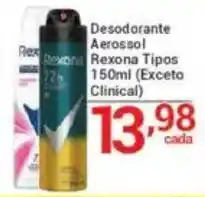 X Supermercados Desodorante Aerossol Rexona Tipos oferta