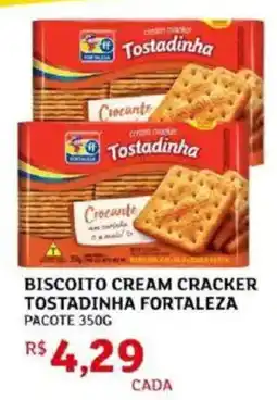 Assaí Atacadista Biscoito cream cracker tostadinha fortaleza pacote oferta