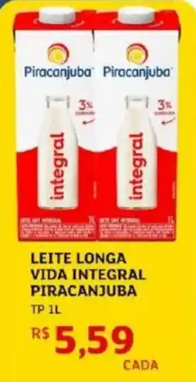 Assaí Atacadista Leite longa vida integral Piracanjuba oferta