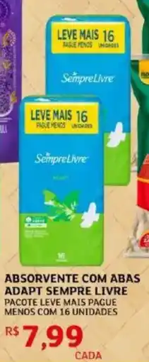 Assaí Atacadista Absorvente com abas Adapt Sempre Livre oferta