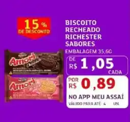 Assaí Atacadista Biscoito recheado richester sabores oferta