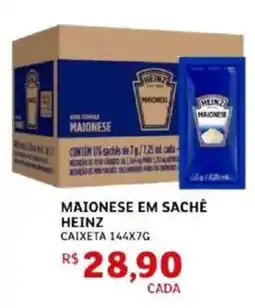 Assaí Atacadista Maionese em sachê heinz oferta