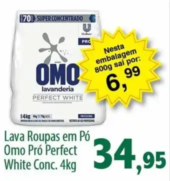 Lava roupas em po Omo Pro Perfect White Conc. 4kg