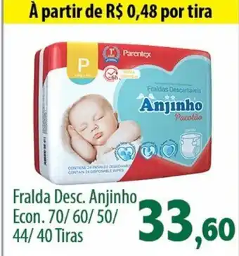 fralda Desc. Anjinho Econ. 70/60/50/44/40 tiras