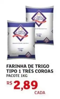 Assaí Atacadista Farinha de trigo tipo 1 três coroas pacote oferta