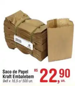 Fort Atacadista Saco de Papel Kraft Embalebem oferta