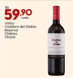 Supper Rissul Vinho Casillero del Diablo Reserva Chileno oferta