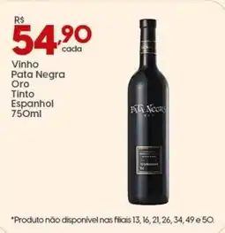 Supper Rissul Vinho Pata Negra Oro Tinto Espanhol oferta