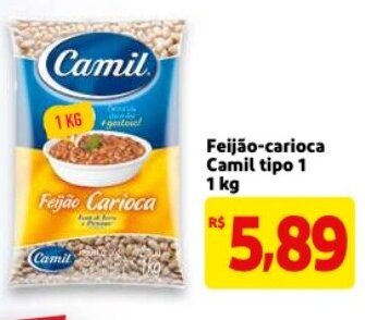 Mercado Extra Feijao-carioca Camil tipo 1 1kg oferta