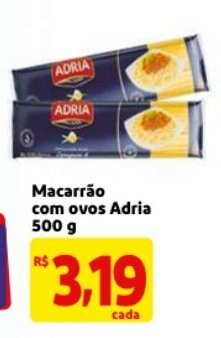 Mercado Extra Macarrao com ovos Adria 500g oferta
