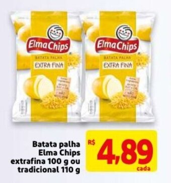 Mercado Extra Batata palha Elma Chips extrafina 100g ou tradicional 110g oferta