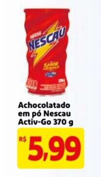 Mercado Extra Achocolatado em po Nescau Activ-Go 370g oferta