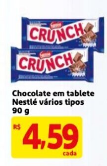 Mercado Extra Chocolate em Tablete Nestle varios tipos 90g oferta
